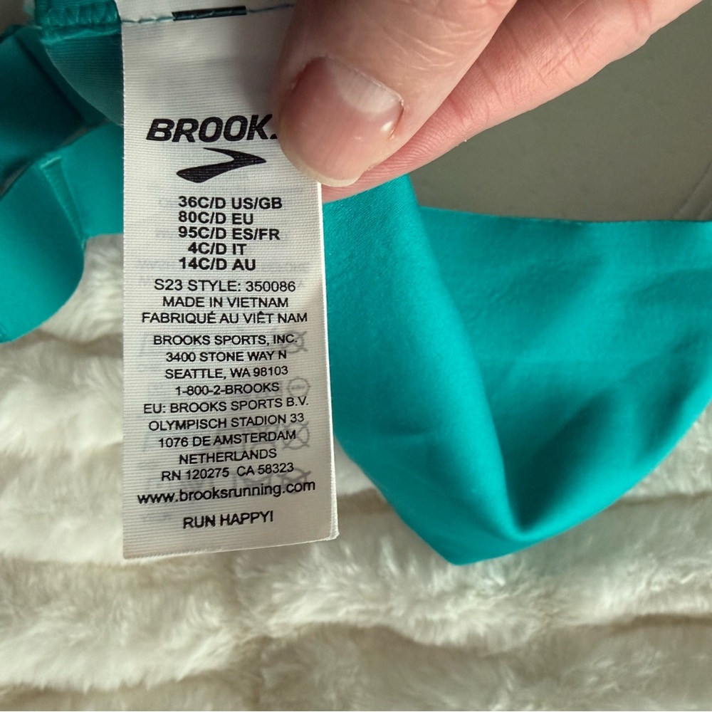 Brooks Vibrant Teal Bra - Picture 3 of 3